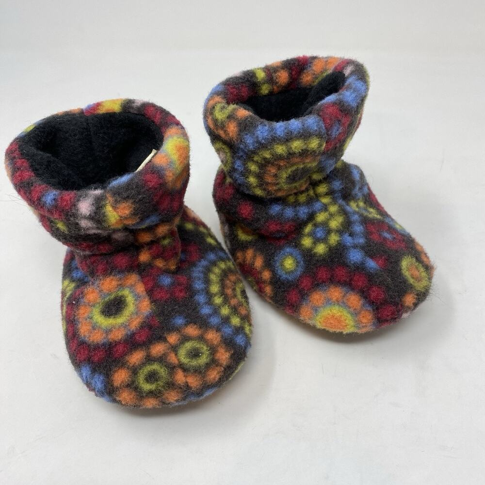 Acorn 6-12m Months Infant Baby Girls Unisex Fleece Bootie Slippers Flowers